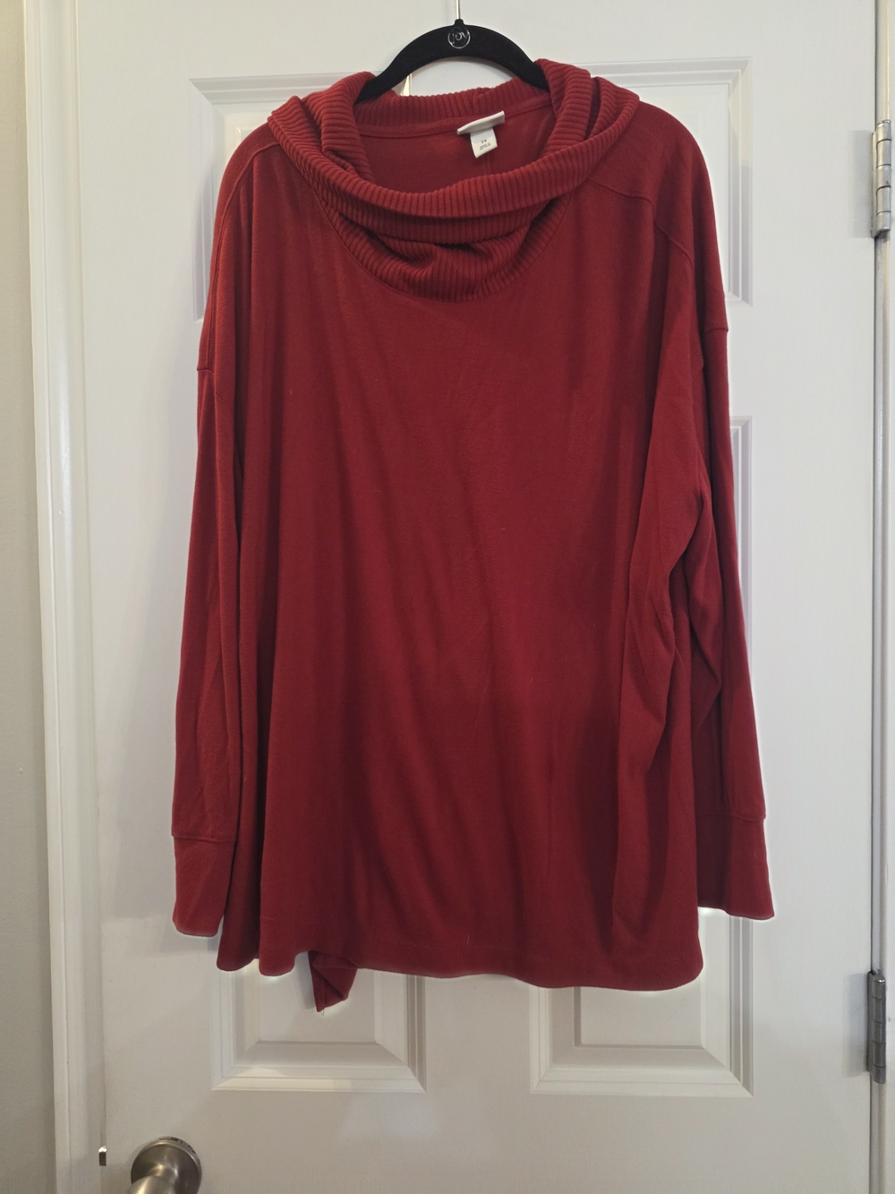 Ava & Viv Red Cowl Neck Pullover Sweater